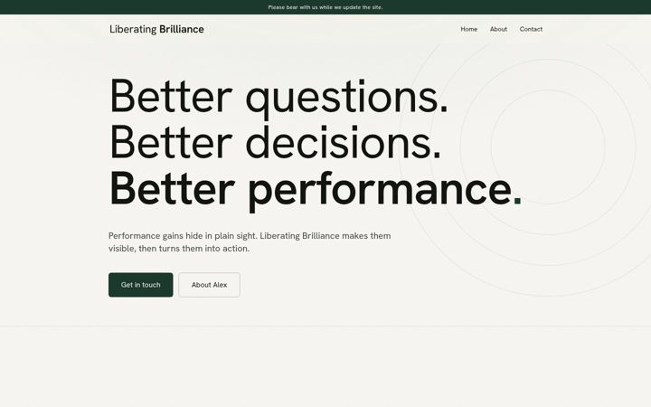 Screenshot of liberating-brilliance.com