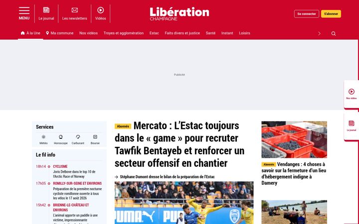 Screenshot of liberation-champagne.fr