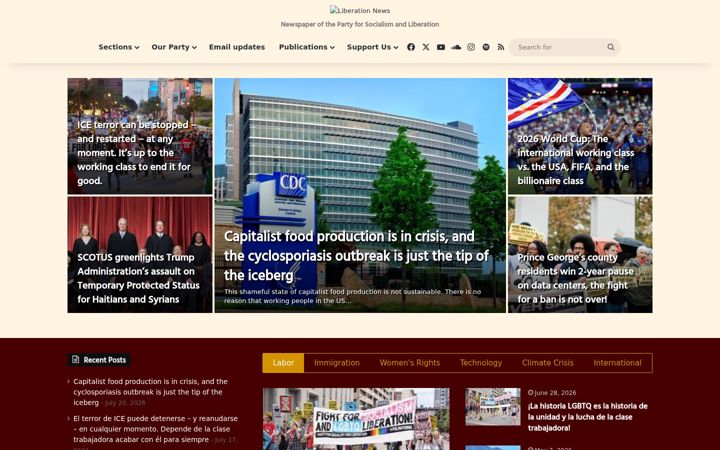 Screenshot di liberationnews.org