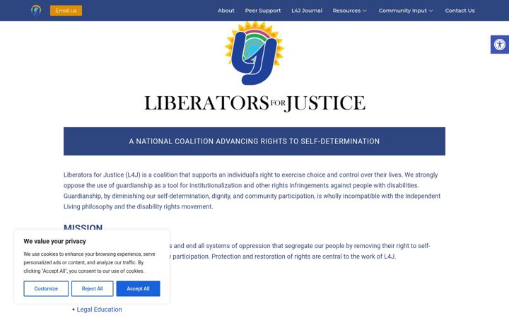 Screenshot of liberators4justice.org