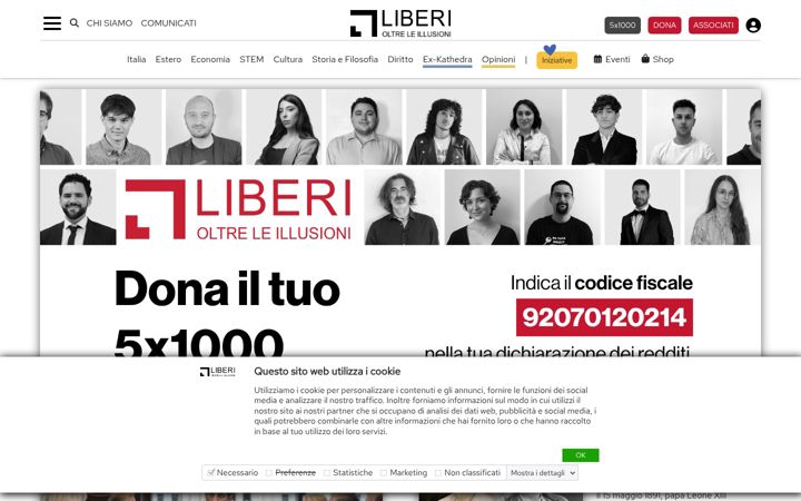 Snímek obrazovky liberioltreleillusioni.it