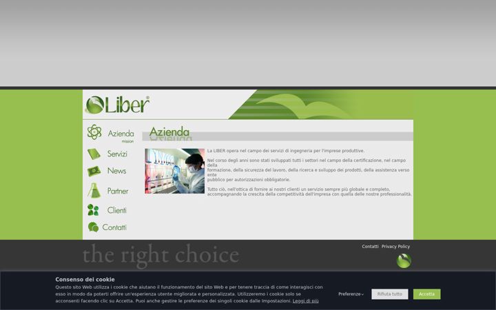 Screenshot of libersrl.it