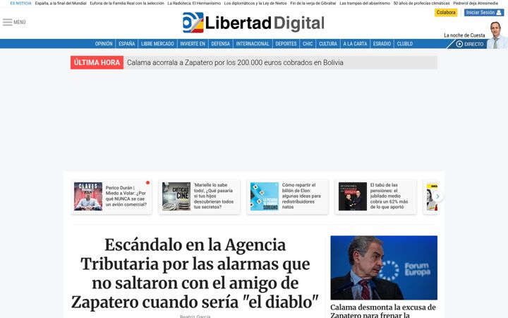 Screenshot του libertaddigital.com
