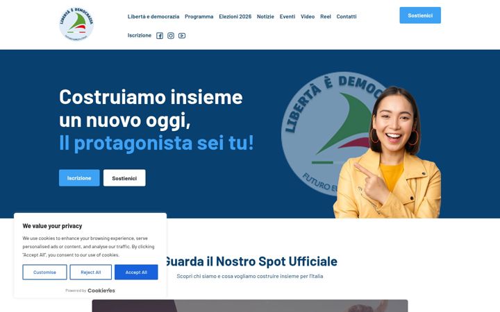 Screenshot of libertaedemocrazia.it