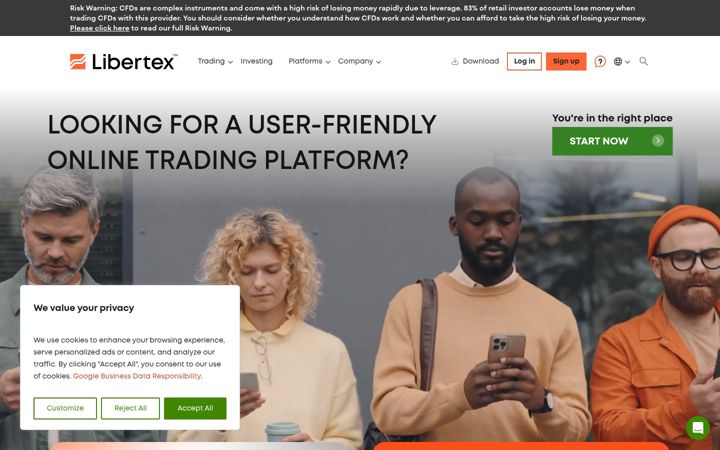 Screenshot of libertex.org