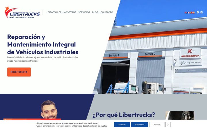 Screenshot of libertrucks.eu