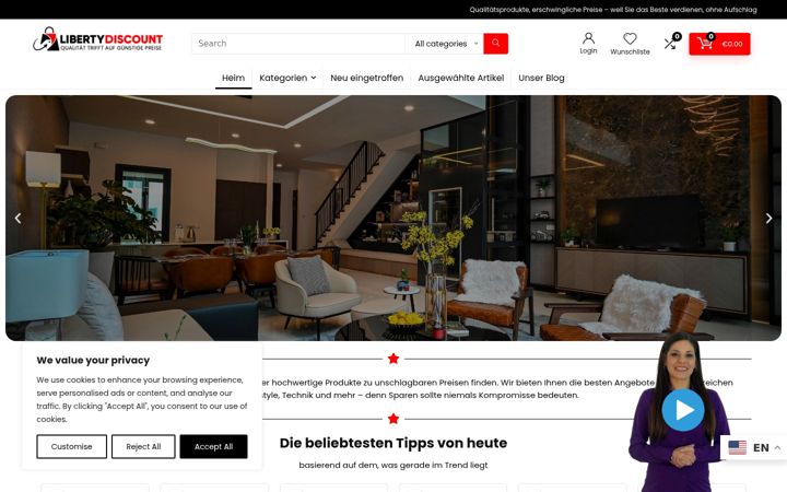 Screenshot of liberty-discount.de