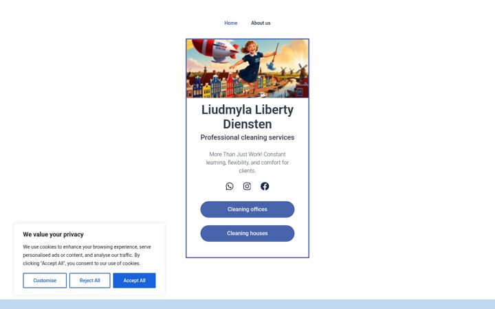 Screenshot of libertydiensten.nl