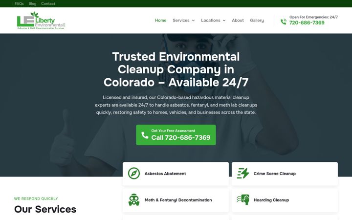 Screenshot of libertyenvirollc.com
