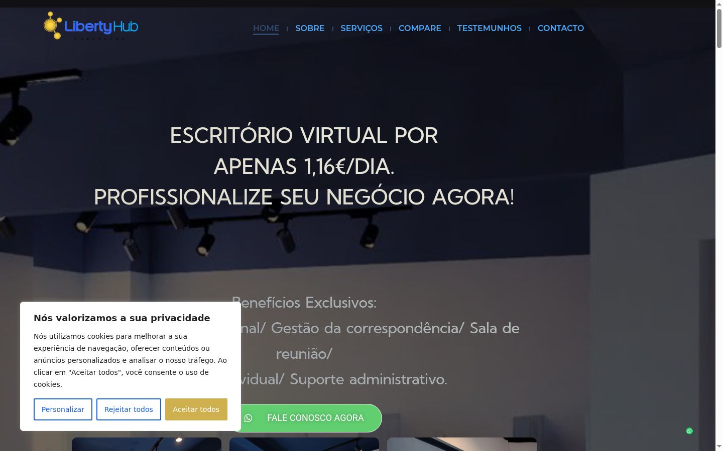 Screenshot tal-banner tal-kunsens muri qabel kwalunkwe interazzjoni