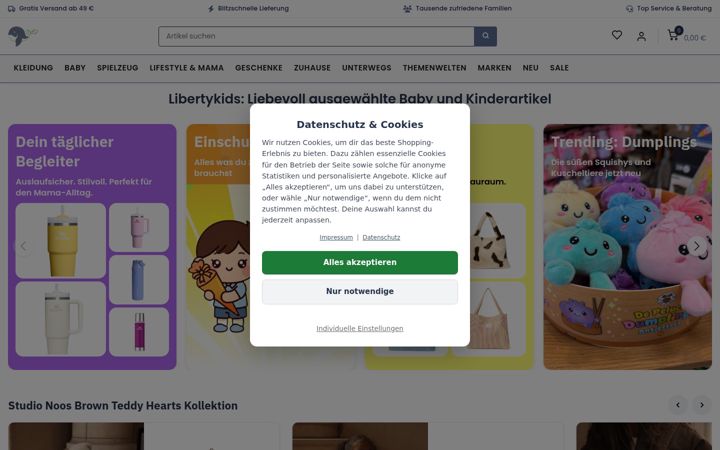Screenshot of libertykids.de
