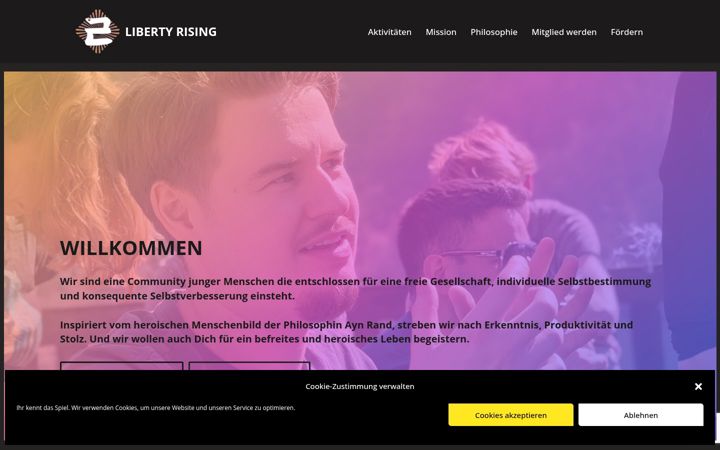 Screenshot of libertyrising.de