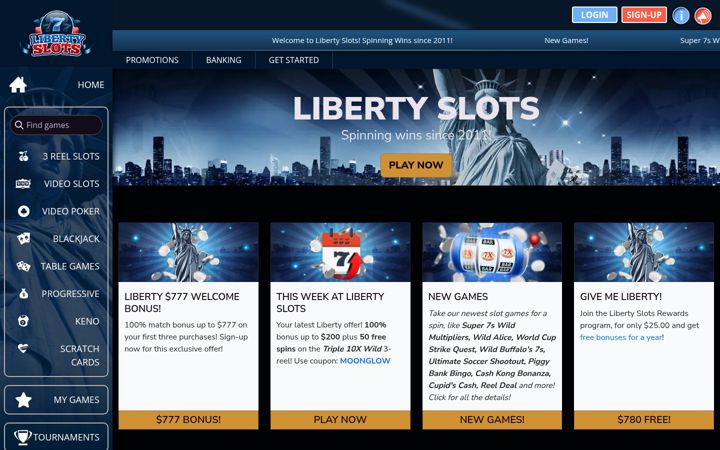 Screenshot of libertyslots.eu