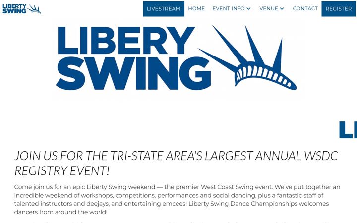 Screenshot of libertyswing.com