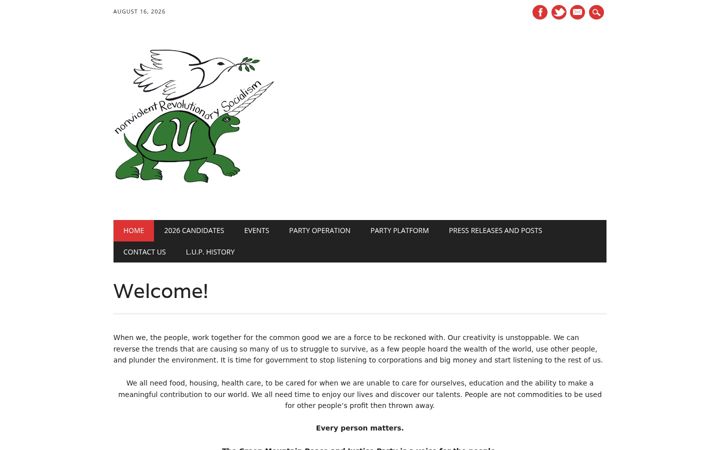 Screenshot of libertyunionparty.org
