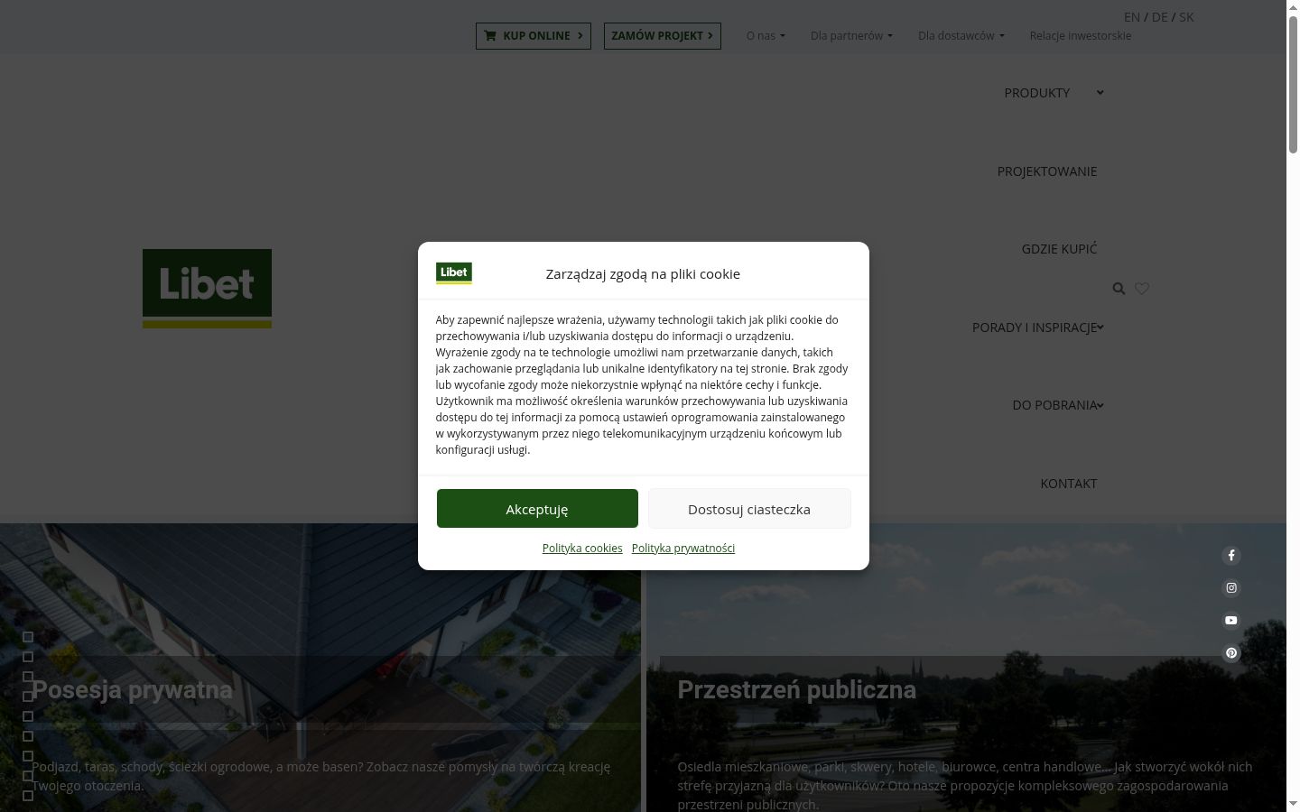 Screenshot des Einwilligungsbanners vor jeglicher Interaktion