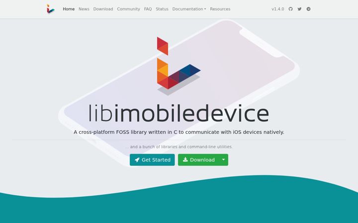 Screenshot of libimobiledevice.org