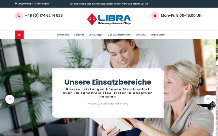 Screenshot ta' libra-betreuungsdienst.de