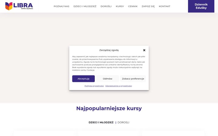Screenshot of libra-szkola.pl
