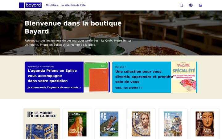 Screenshot of librairie-bayard.com