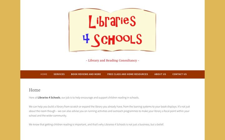 Screenshot of libraries4schools.com