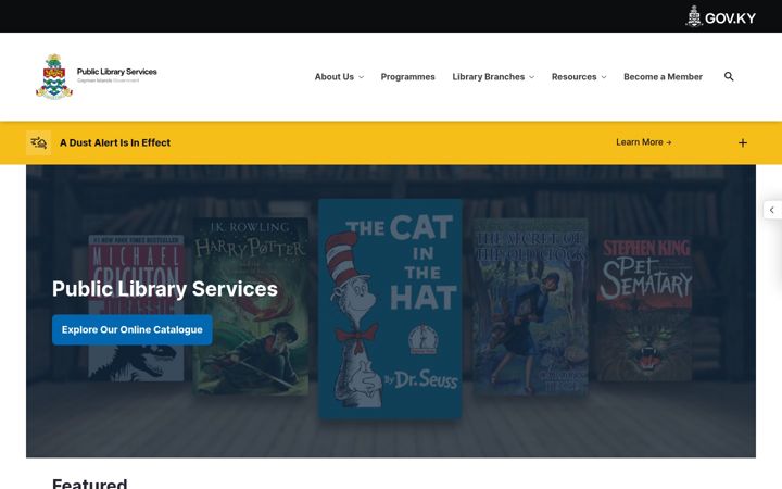 Screenshot van library.ky