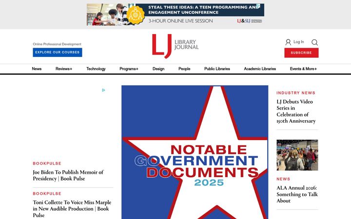 Screenshot of libraryjournal.com