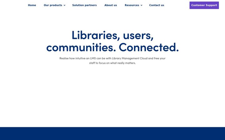 Screenshot ta' librarymanagementcloud.co.uk