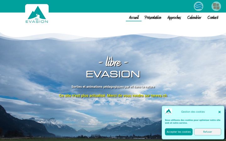 Screenshot of libre-evasion.ch