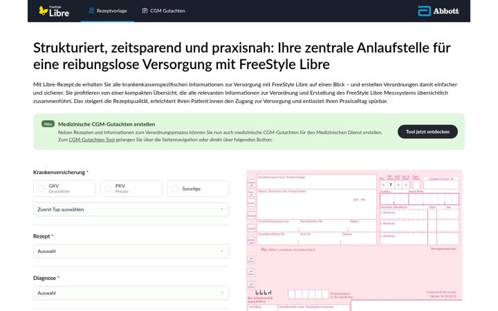 Screenshot of libre-rezept.de
