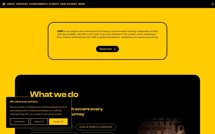 Screenshot of libremusic.co.uk