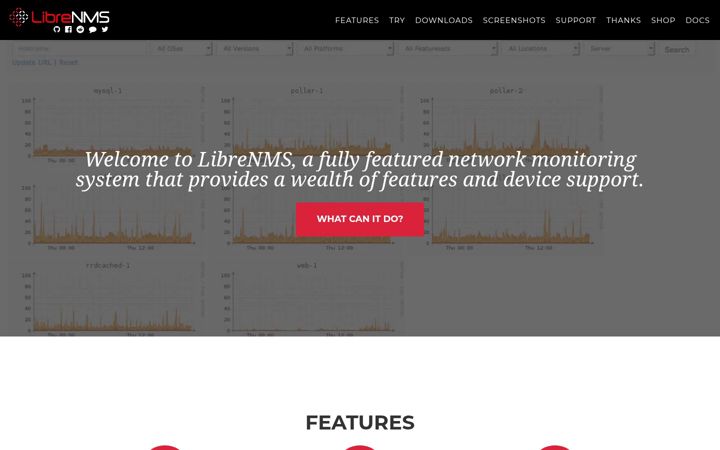 Screenshot of librenms.org
