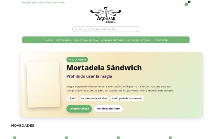 Screenshot of libreriaagrasar.com