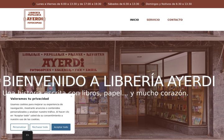 Screenshot of libreriaayerdi.com