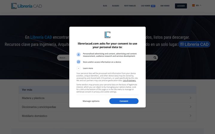 Screenshot of libreriacad.com