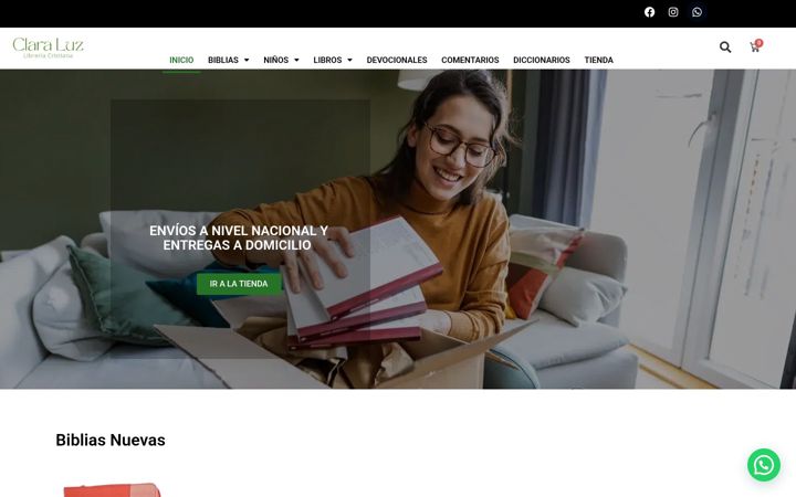 Screenshot of libreriaclaraluz.com