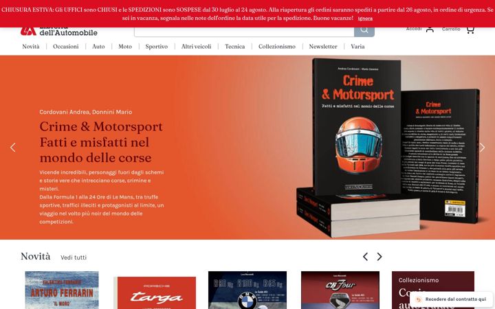 Screenshot of libreriadellautomobile.it