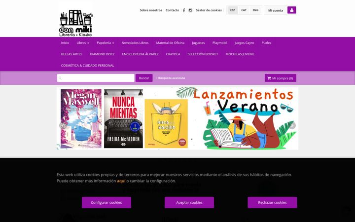 Screenshot of libreriadonmiki.com