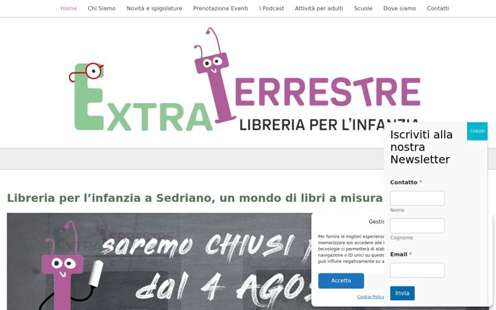 Screenshot of libreriaextraterrestre.it