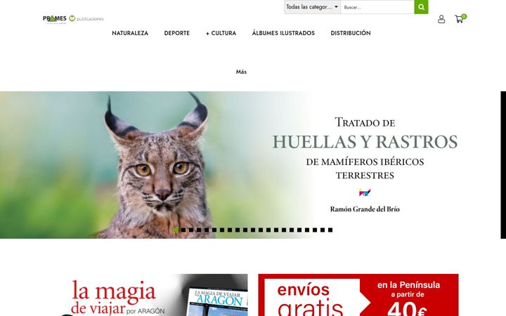 Skjámynd af libreriaprames.com