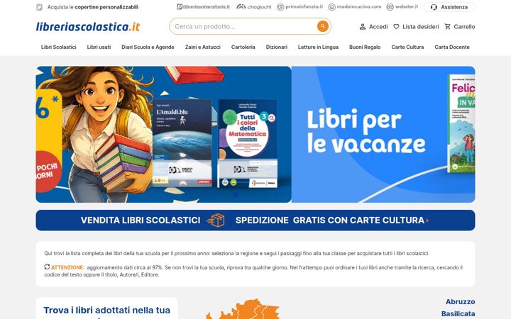 Screenshot of libreriascolastica.it