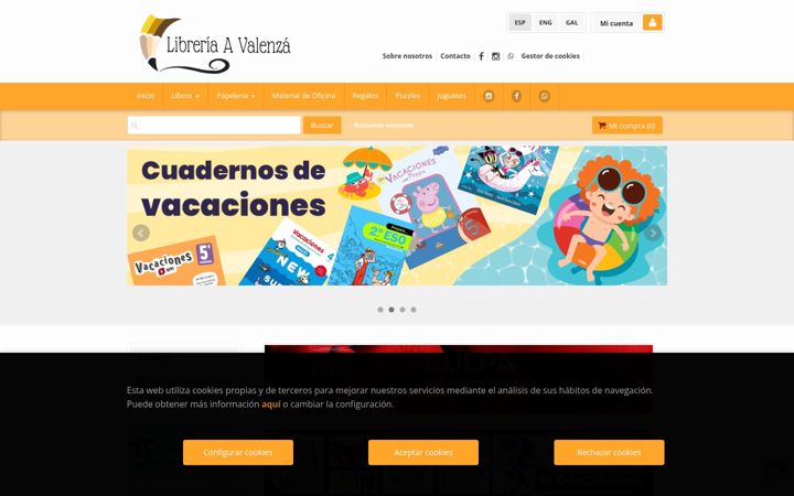 Screenshot of libreriavalenza.com