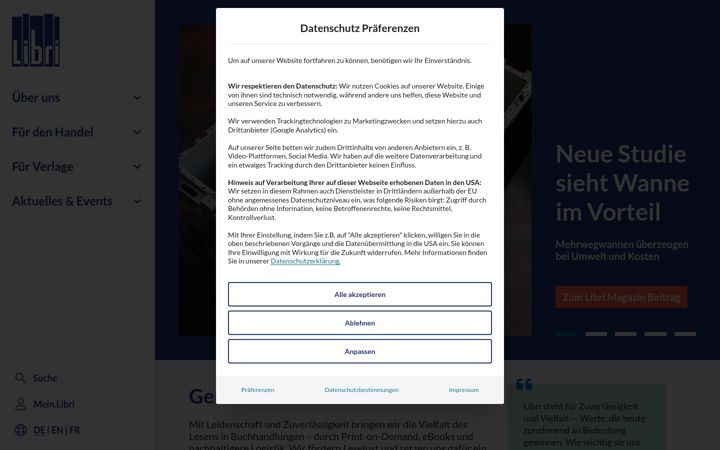 Screenshot of libri.de