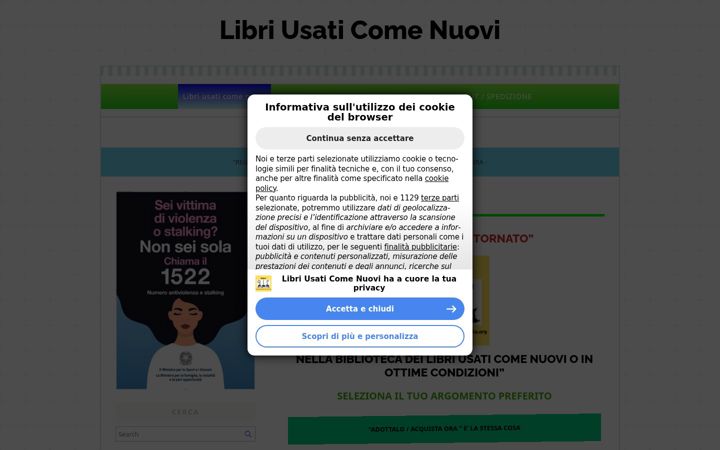 Screenshot of libriusaticomenuovi.altervista.org