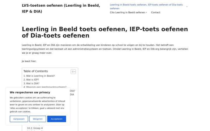 Screenshot of libtoetsoefenen.nl