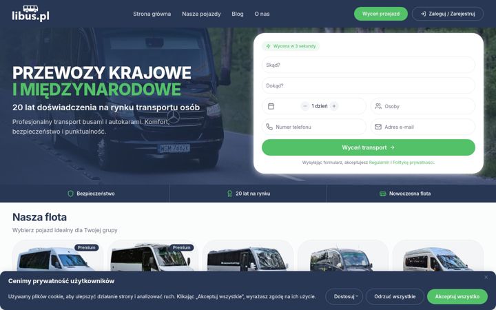 Screenshot of libus.pl