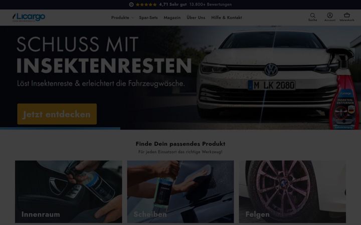 Screenshot of licargo.de