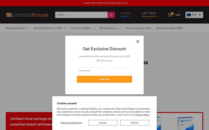 Screenshot of licencehouse.com