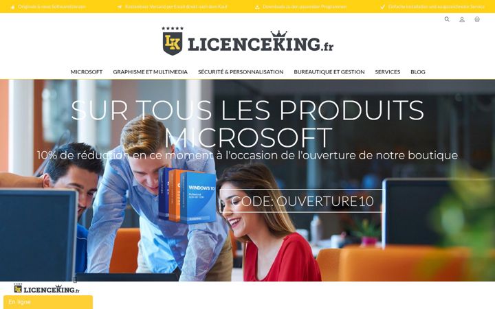 Screenshot of licenceking.fr