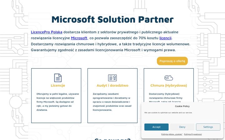 Screenshot of licencepro.pl